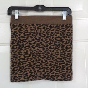 Leopard Print Mini Skirt in Taupe by Niki Biki